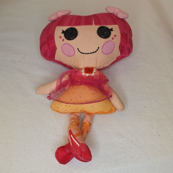lalaloopsy Other - Lalaloopsy Doll Pink & Orange Plush Doll - Cute Button-Eye Stuffed Toy #Y2K